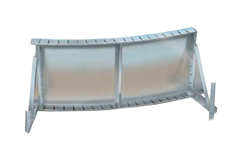 Curved steel pool wall panel