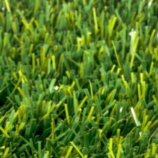 Close-up of green artificial grass blades